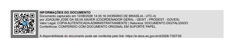 Folha de metadados de documento digitalizado a partir de original em papel: tarja cinza com valor legal CÓPIA AUTENTICADA ADMINISTRATIVAMENTE, natureza DOCUMENTO DIGITALIZADO e linha de conferência com o original em papel